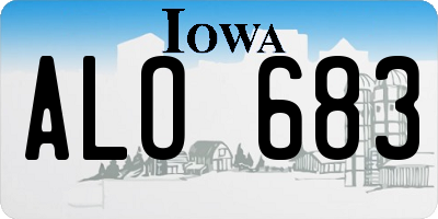 IA license plate ALO683