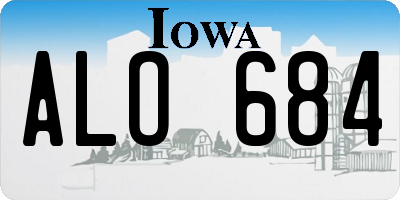 IA license plate ALO684