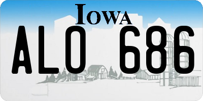 IA license plate ALO686