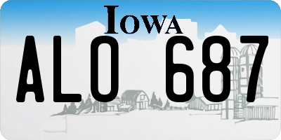 IA license plate ALO687