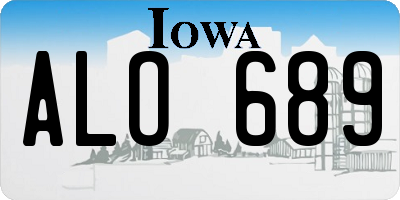 IA license plate ALO689