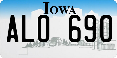 IA license plate ALO690
