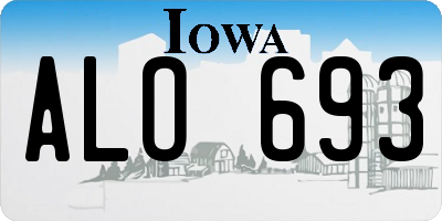 IA license plate ALO693