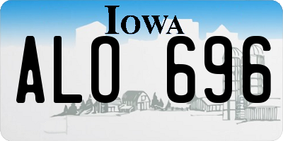 IA license plate ALO696