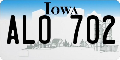 IA license plate ALO702