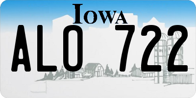IA license plate ALO722