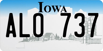 IA license plate ALO737