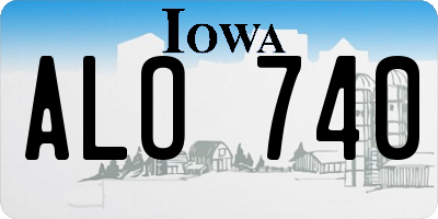 IA license plate ALO740