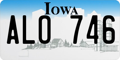 IA license plate ALO746