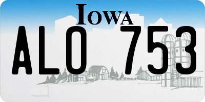 IA license plate ALO753