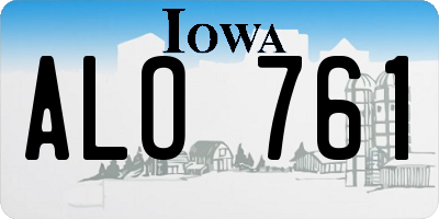 IA license plate ALO761