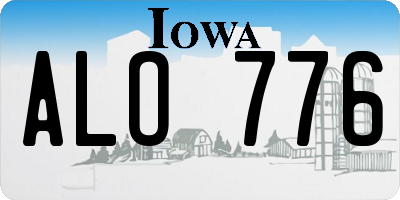 IA license plate ALO776