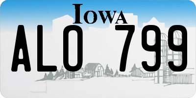 IA license plate ALO799