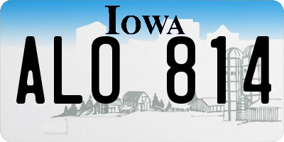 IA license plate ALO814