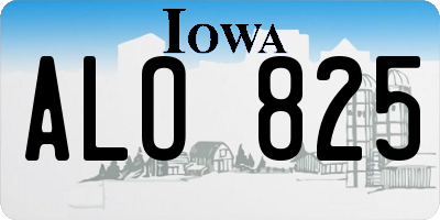 IA license plate ALO825