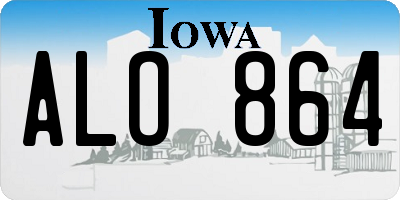 IA license plate ALO864