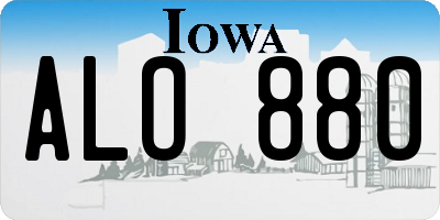 IA license plate ALO880