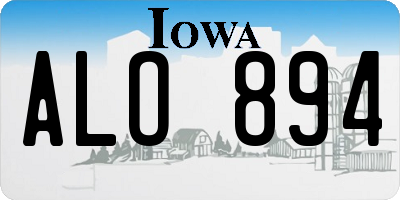 IA license plate ALO894