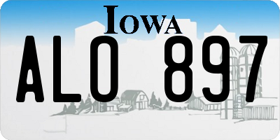IA license plate ALO897