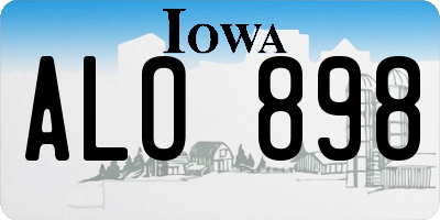 IA license plate ALO898