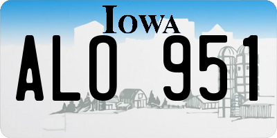 IA license plate ALO951