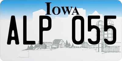 IA license plate ALP055