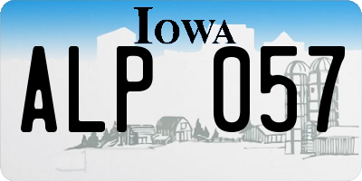 IA license plate ALP057