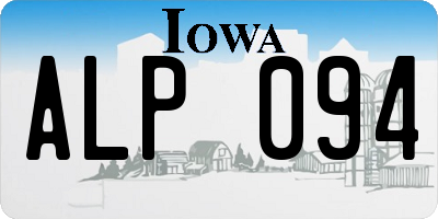 IA license plate ALP094