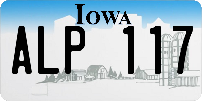 IA license plate ALP117