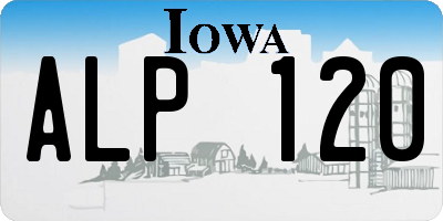 IA license plate ALP120
