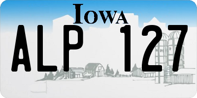 IA license plate ALP127