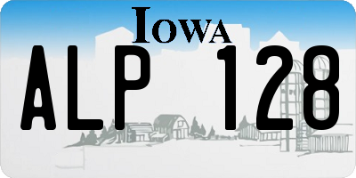 IA license plate ALP128