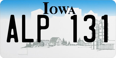 IA license plate ALP131
