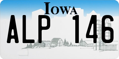 IA license plate ALP146
