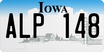 IA license plate ALP148