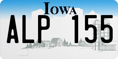 IA license plate ALP155