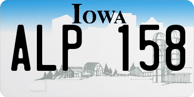 IA license plate ALP158