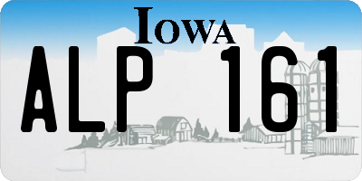 IA license plate ALP161