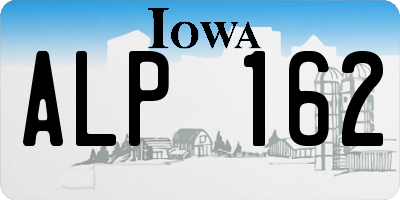 IA license plate ALP162