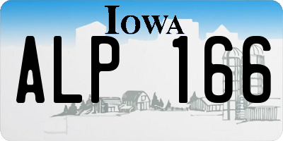 IA license plate ALP166
