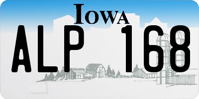 IA license plate ALP168