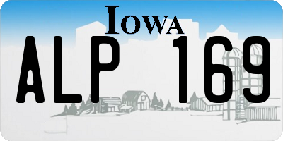 IA license plate ALP169