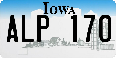IA license plate ALP170