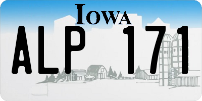 IA license plate ALP171