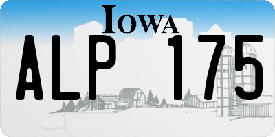 IA license plate ALP175