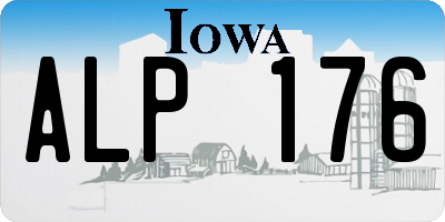 IA license plate ALP176