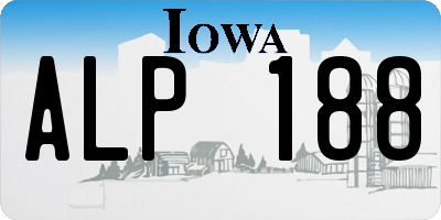 IA license plate ALP188