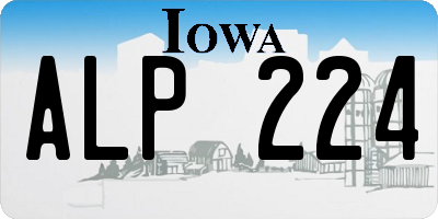 IA license plate ALP224