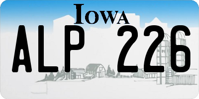 IA license plate ALP226