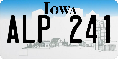 IA license plate ALP241